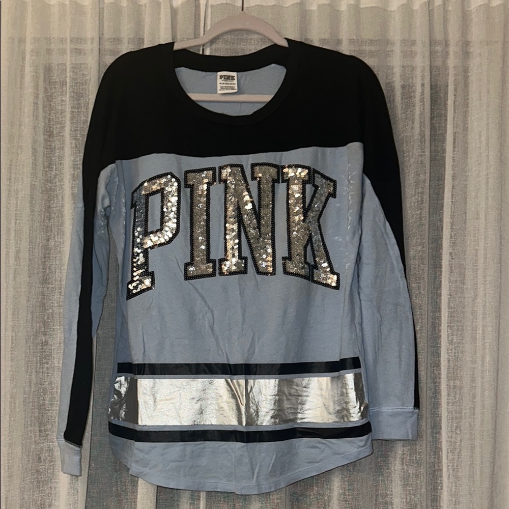 Victoria's Secret PINK Sequin Logo Sweatshirt